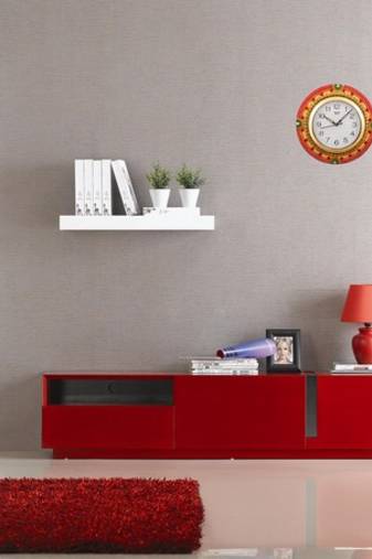 Fine Crafted Elegant Papier-Mache Wooden Wall Clock