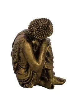 e craft india polyresin resting buddha golden 3 inch