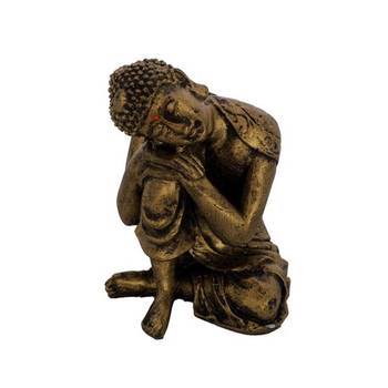 e craft india polyresin resting buddha golden 3 inch 3