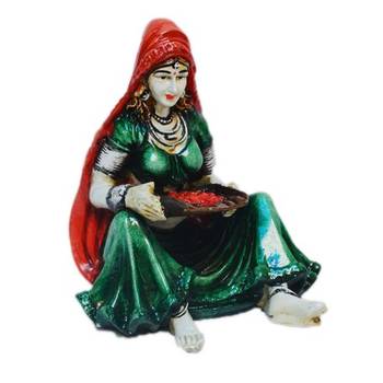 Polyresin Rajasthani Lady Showpiece 2