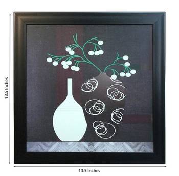 Abstract Pot Theme Satin Matt Texture Framed UV Art Print 2