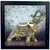 Jewelled Elephant Design Satin Matt Texture Framed UV Art Print