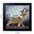 Jewelled Elephant Design Satin Matt Texture Framed UV Art Print