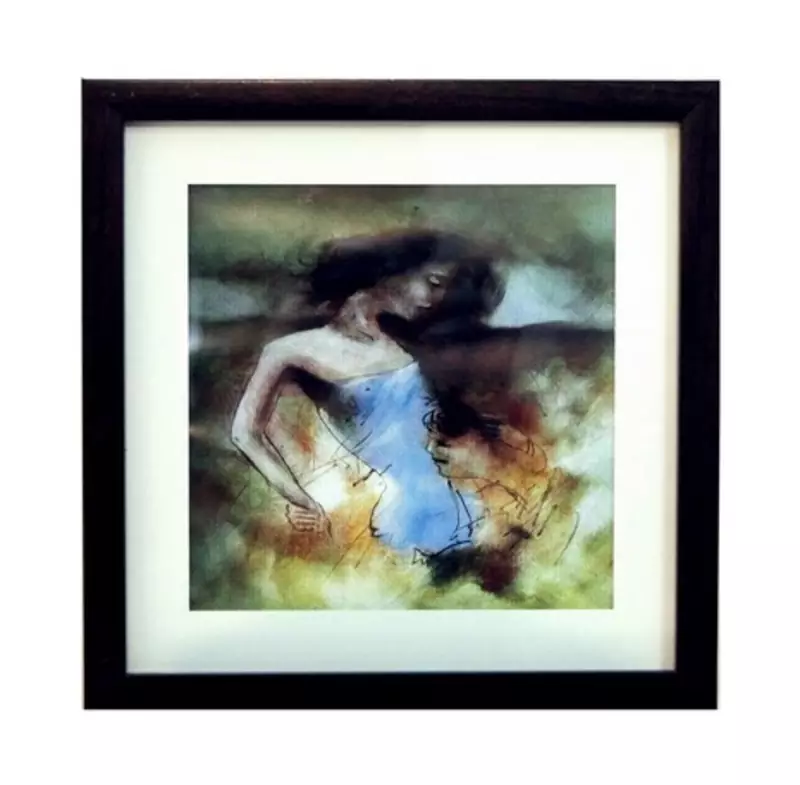 Love Scene Satin Matt Texture Framed UV Art Print
