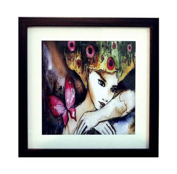 Man in Deep Thoughts Satin Matt Texture Framed UV Art Print 1