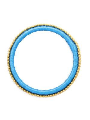 Girls Blue Beads/ Stone Chain Silk Thread Bangle 2