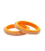 Girls Gold Stone/ Beads Chain Silk Thread Bangle