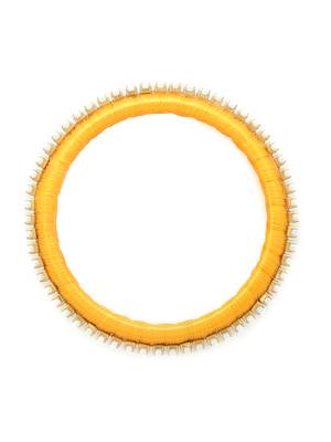 Girls Gold Pearl Chain Silk Thread Bangle 2