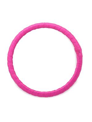 Girls Pink Stone Chain Wrapped with Silk Thread Bangle 3