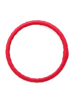 Girls Red Stone Chain Wrapped with Silk Thread Bangle 3