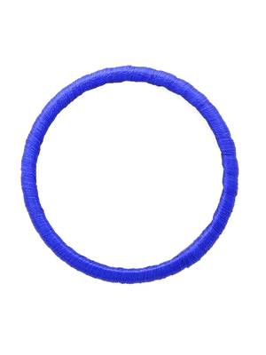 Girls Blue Stone Chain Wrapped with Silk Thread Bangle 3
