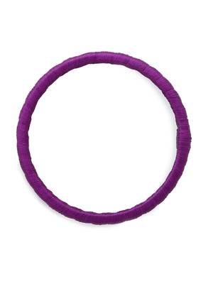 Girls Purple Stone Chain Wrapped with Silk Thread Bangle 3