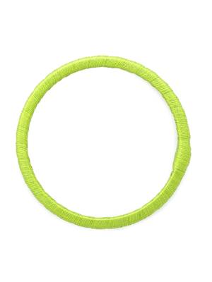 Girls Green Stone Chain Wrapped with Silk Thread Bangle 3