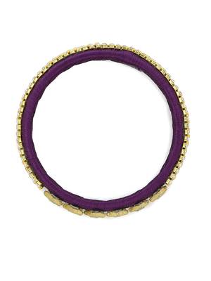 Girls Purple Kundan Stone Silk Thread Bangle 2