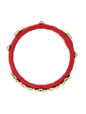 Girls Red Kundan Stone Silk Thread Bangle 2