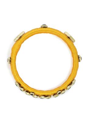 Girls Gold Kundan Stone Silk Thread Bangle 2