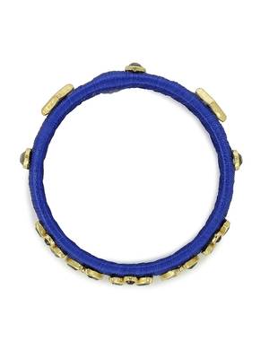 Girls Blue Kundan Stone Silk Thread Bangle 2