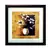 Abstract Pot and Flower Theme Satin Matt Texture Framed UV Art Print