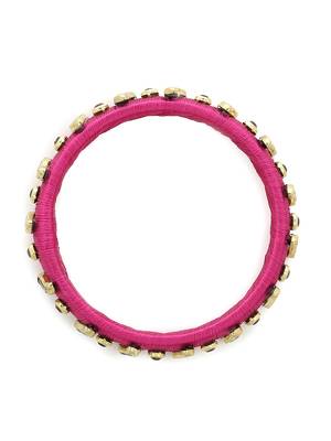 Girls Pink Kundan Stone Silk Thread Bangle 2