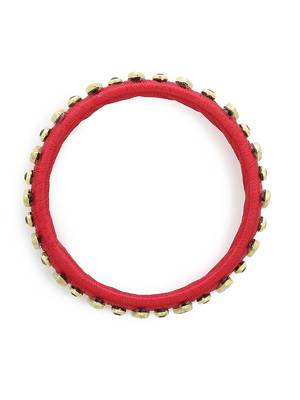 Girls Red Kundan Stone Silk Thread Bangle 2