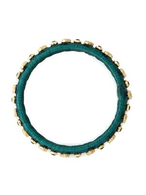 Girls Green Kundan Stone Silk Thread Bangle 2