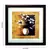 Abstract Pot and Flower Theme Satin Matt Texture Framed UV Art Print