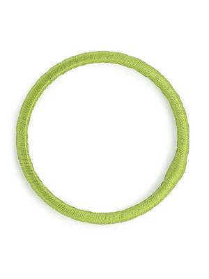 Girls Green Stone Chain wrapped with Silk Thread Bangle 3