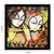 Radha Krishna Satin Matt Texture Framed UV Art Print