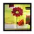 Red Sunflower Design Satin Matt Texture Framed UV Art Print