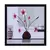 Abstract Pot and Flower Theme Satin Matt Texture Framed UV Art Print