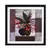 Abstract Pot and Flower Theme Satin Matt Texture Framed UV Art Print