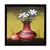 Abstract Pot and Flower Theme Satin Matt Texture Framed UV Art Print