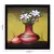Abstract Pot and Flower Theme Satin Matt Texture Framed UV Art Print