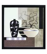 Abstract Pots Theme Satin Matt Texture Framed UV Art Print