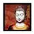 Meditating Buddha Design Satin Matt Texture Framed UV Art Print