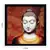 Meditating Buddha Design Satin Matt Texture Framed UV Art Print