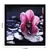 Beautiful Pink Flower Satin Matt Texture Framed UV Art Print
