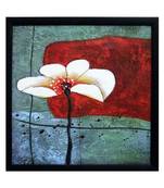 Beautiful White Flower Satin Matt Texture Framed UV Art Print