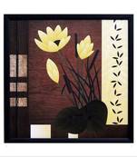 Beautiful Yellow Flower Satin Matt Texture Framed UV Art Print