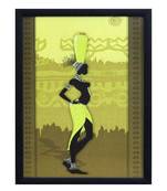 Tribal Women Theme Satin Matt Texture Framed UV Art Print