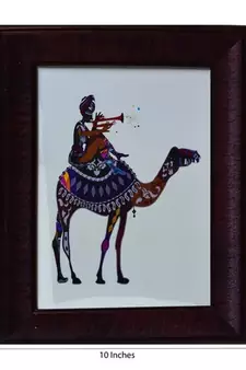 Camel Theme Satin Matt Texture Framed UV Art Print