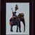 Elephant Theme Satin Matt Texture Framed UV Art Print
