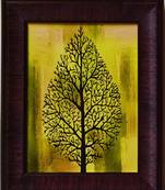 Decorative Leaf Satin Matt Texture Framed UV Art Print