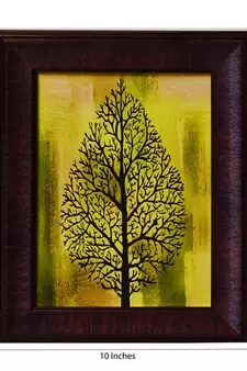 Decorative Leaf Satin Matt Texture Framed UV Art Print