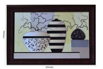Floral Theme Satin Matt Texture Framed UV Art Print 2