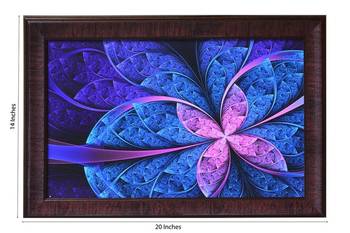 Purple Leaf Design Satin Matt Texture Framed UV Art Print 2