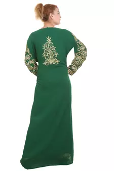 Green Georgette Aari Work Kaftan 