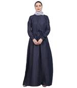 Fashionable Zipper Denim abaya