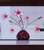 Floral Theme Satin Matt Texture Framed UV Art Print