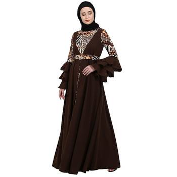 Umbrella Abaya with Digital Tiger print 2